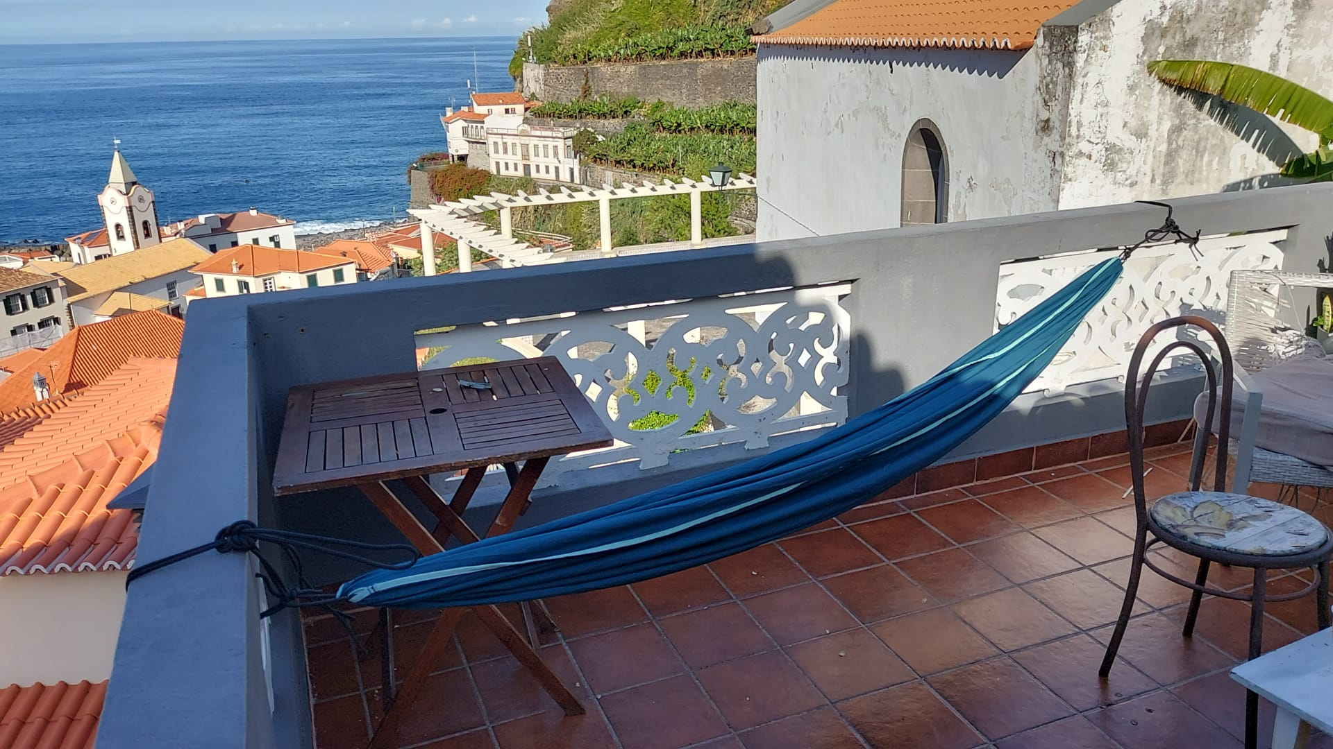 Relaxing in hammock